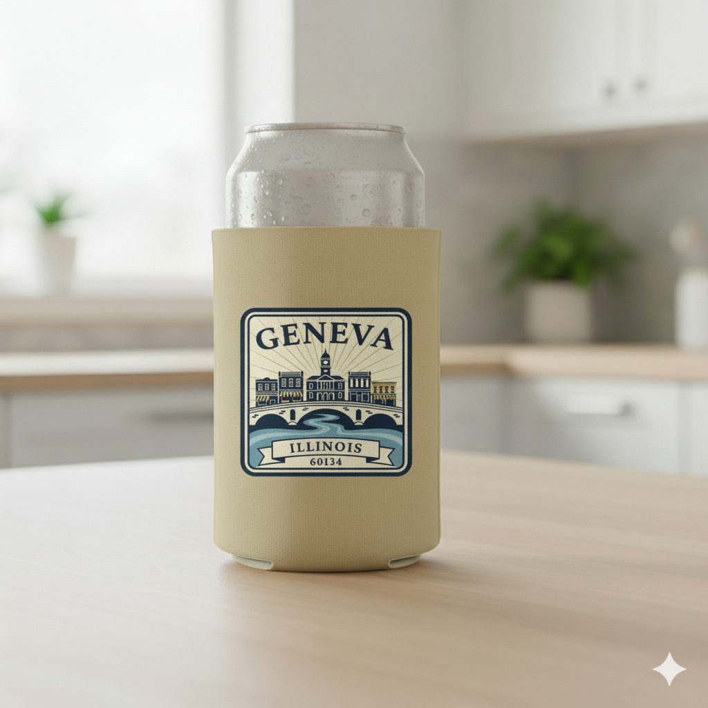 Geneva Hometown Can Koozie