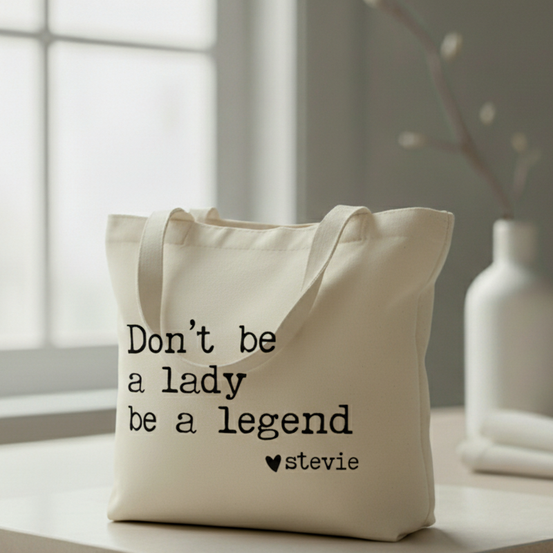 “Don’t Be a Lady, Be a Legend” - Stevie Knicks Canvas Tote Bag