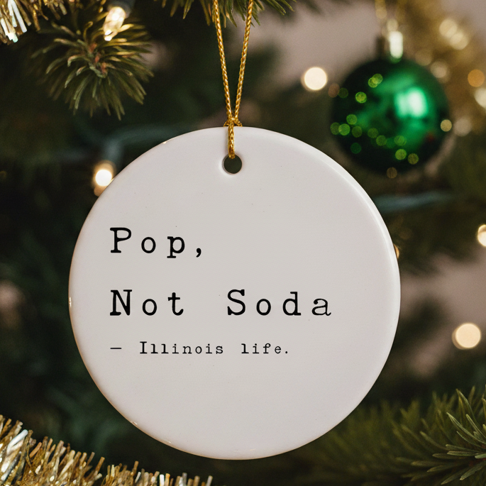 Pop, Not Soda Ornament – Illinois Life Humor