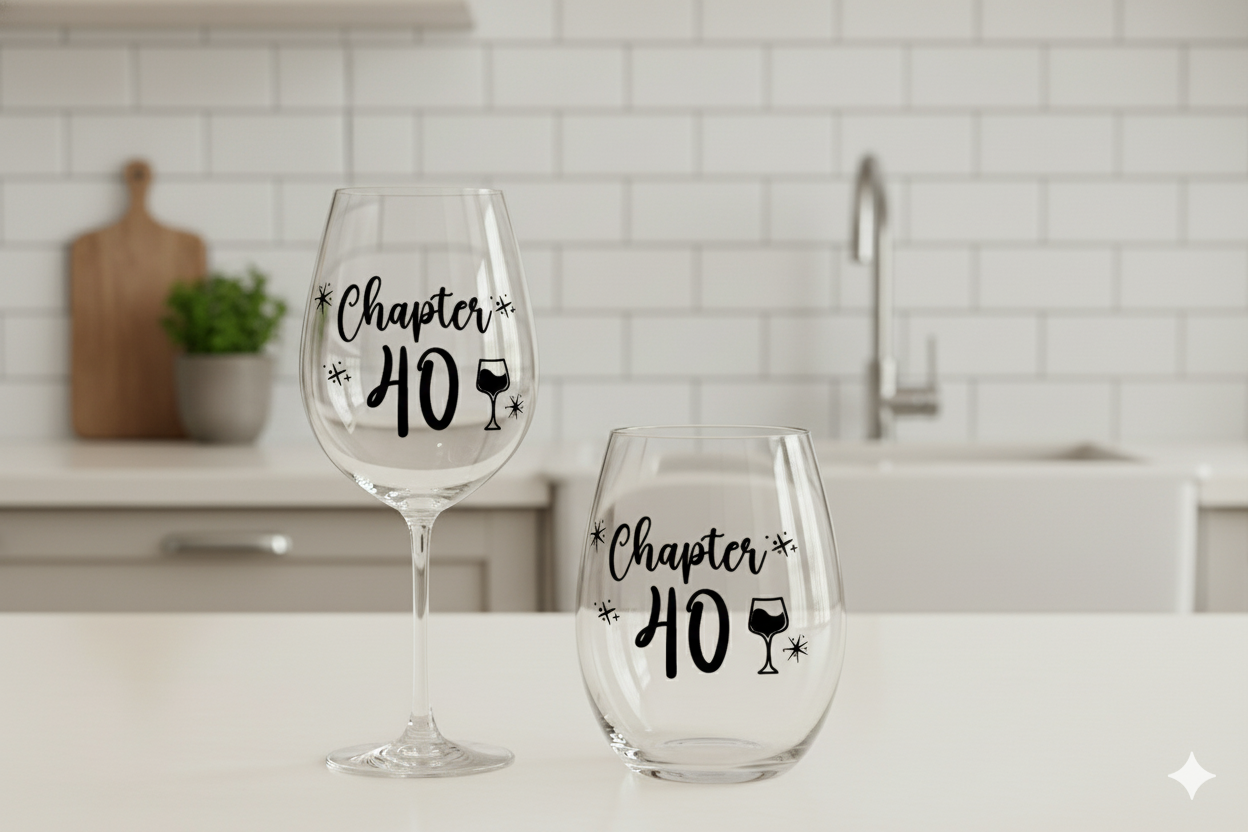Chapter Milestone Wine Glass – Customizable Age Design
