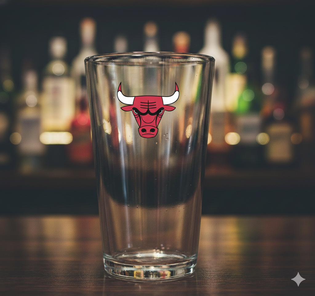 Chicago Bulls Basketball Pint Glass