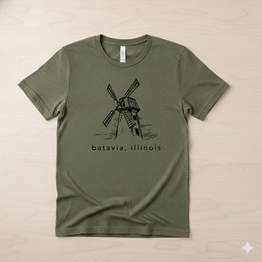 Batavia, Illinois Windmill T-Shirt (Copy)