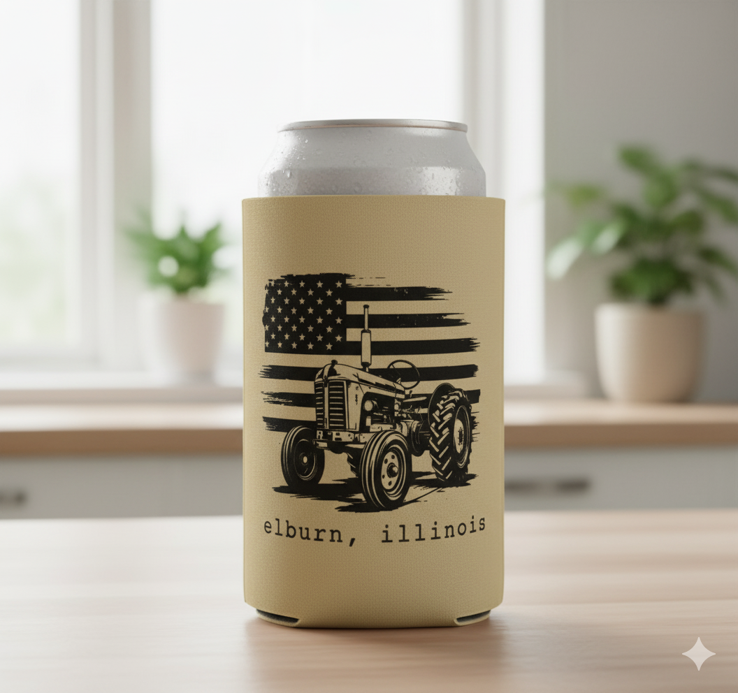 Custom Hometown Can Koozie