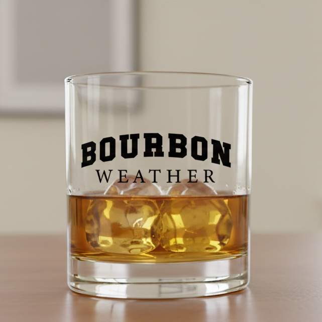 Bourbon Weather Rocks Glass