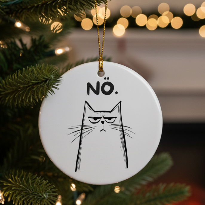 Grumpy Cat “NO.” Ornament