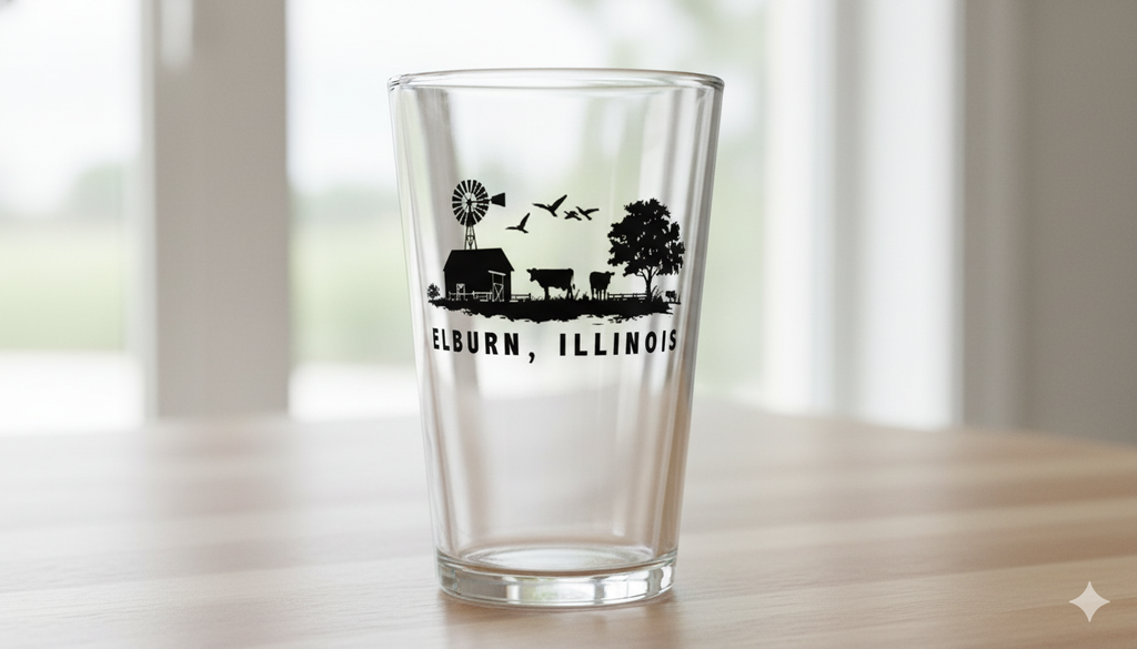 Custom Town Farm & Field Pint Glass