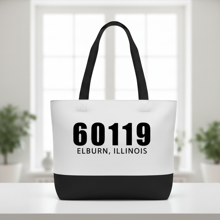 Custom ZIP Code Canvas Tote Bag
