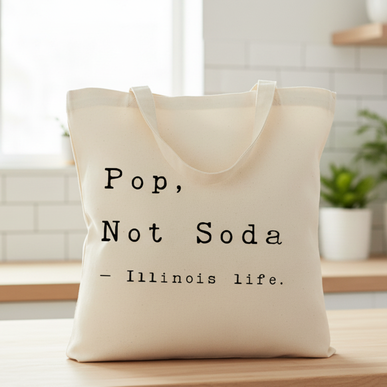 Illinois Life - Pop, Not Soda Tote Bag