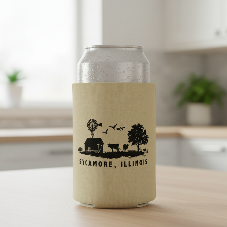 Custom Farm Scene Can Koozie