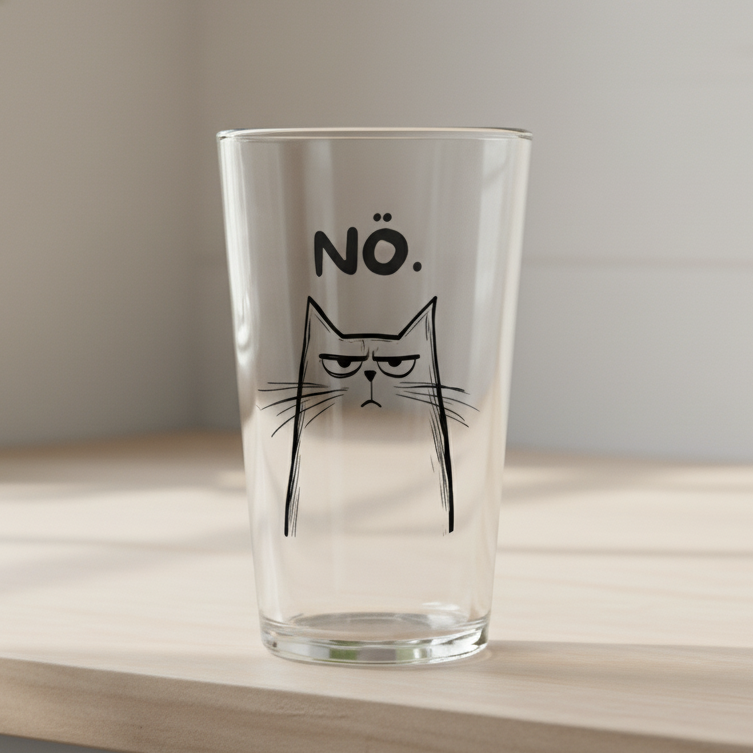 “Nö.” Grumpy Cat Pint Glass