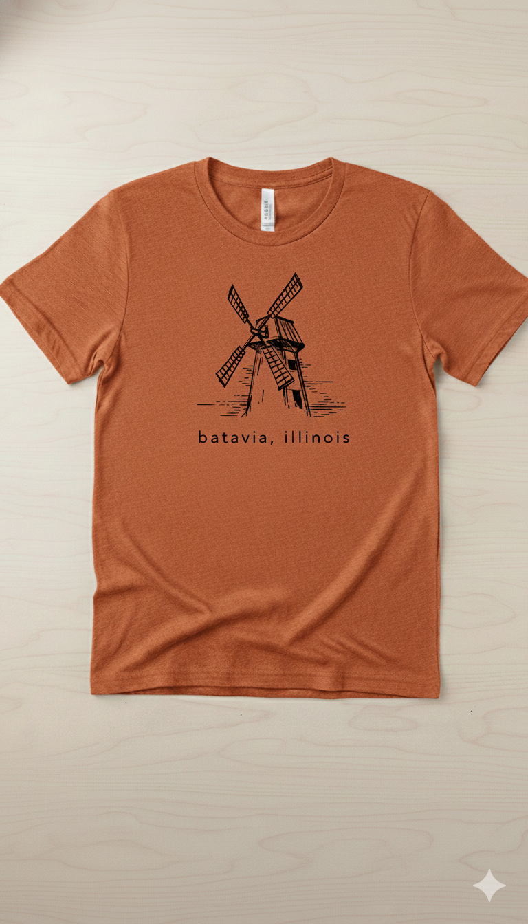 Batavia, Illinois Windmill T-Shirt (Copy)