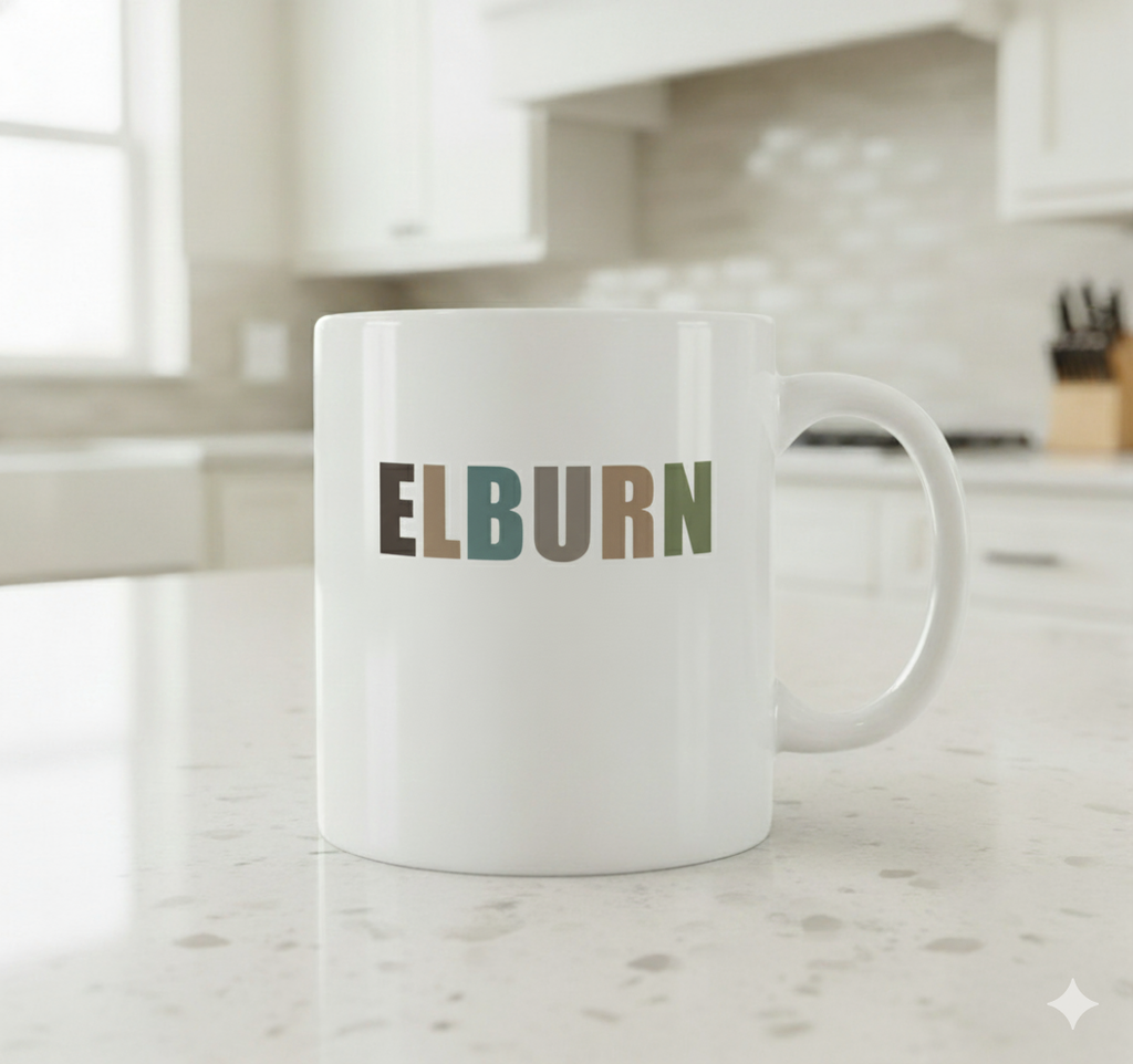 Custom Minimalist Town Name Coffee Mug