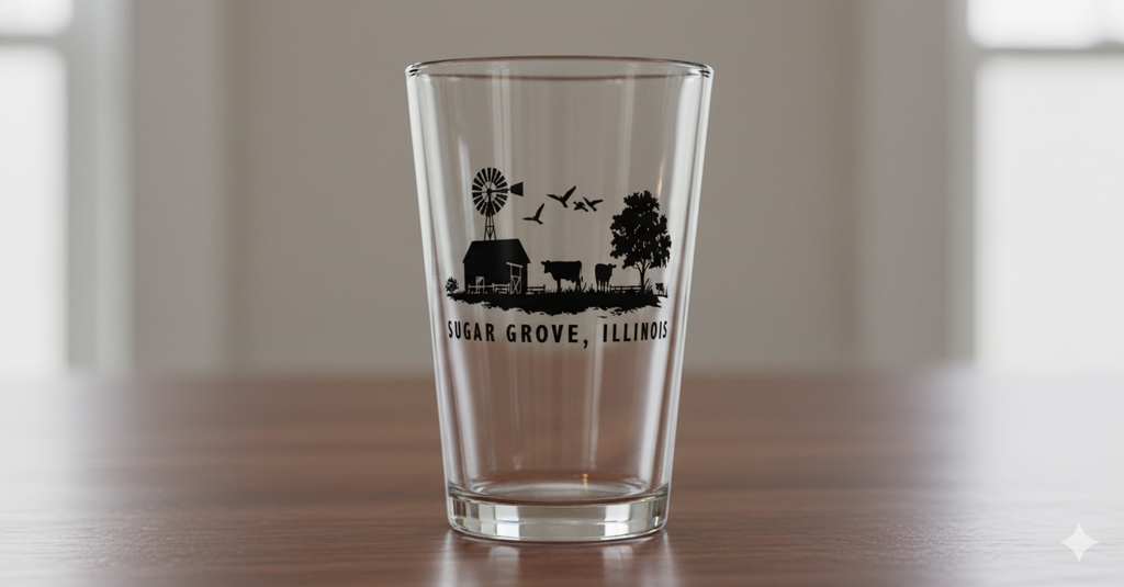 Custom Town Farm & Field Pint Glass