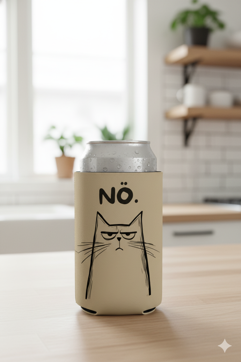 “Nö” Grumpy Cat Can Koozie