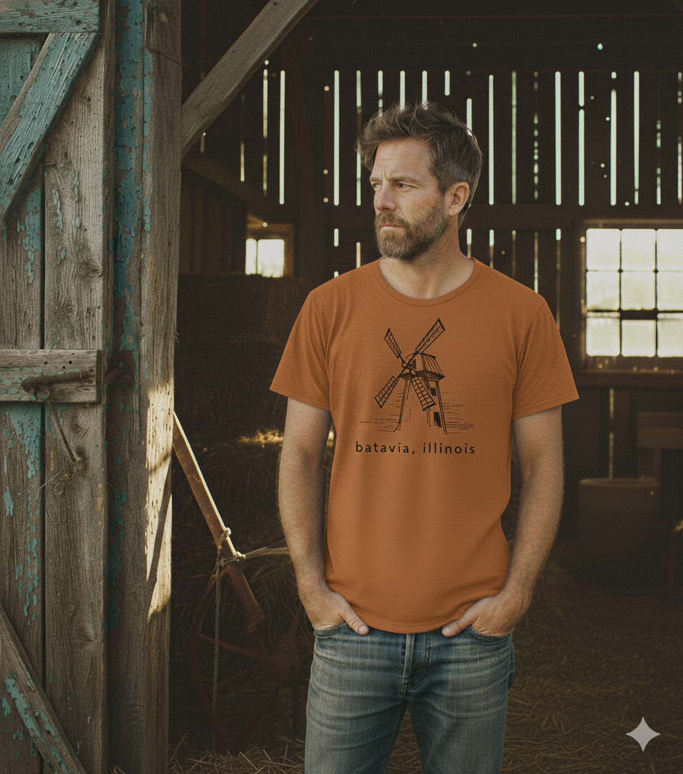 Batavia, Illinois Windmill T-Shirt (Copy)