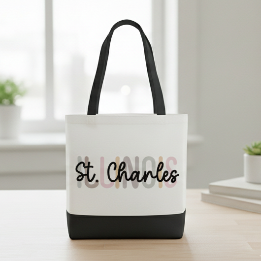 Custom “Illinois Town” Tote Bag – Personalized City Name Gift