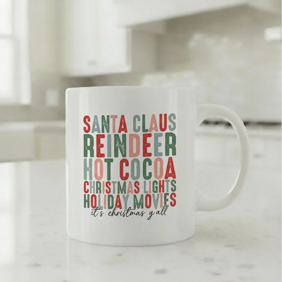 Christmas Favorites Mug – It’s Christmas Y’all!&nbsp;