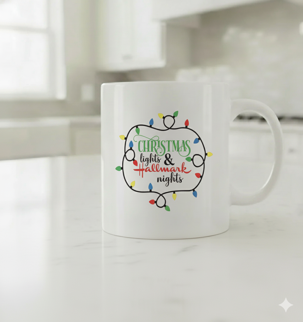 Christmas Lights & Hallmark Nights Mug
