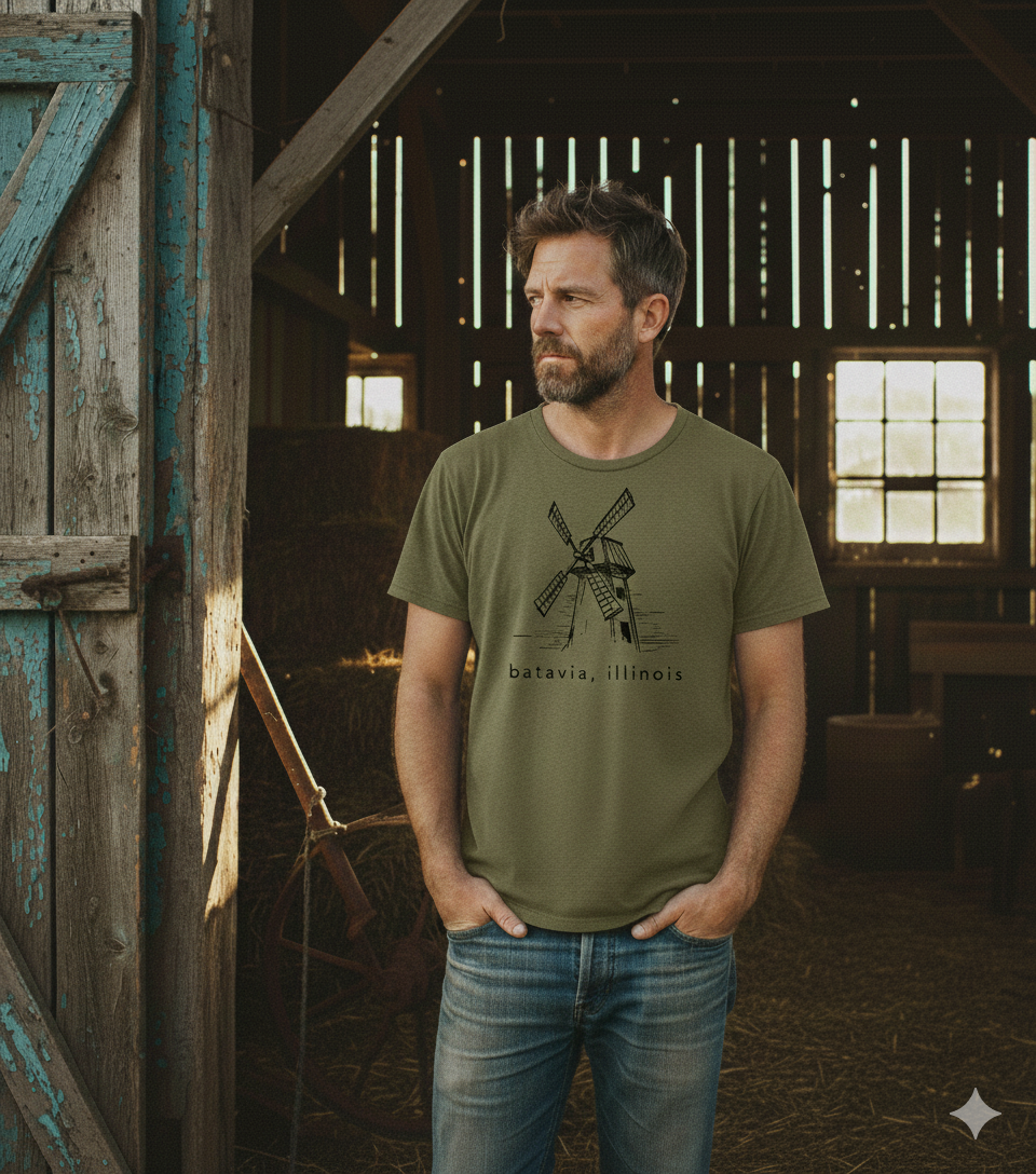Batavia, Illinois Windmill T-Shirt (Copy)