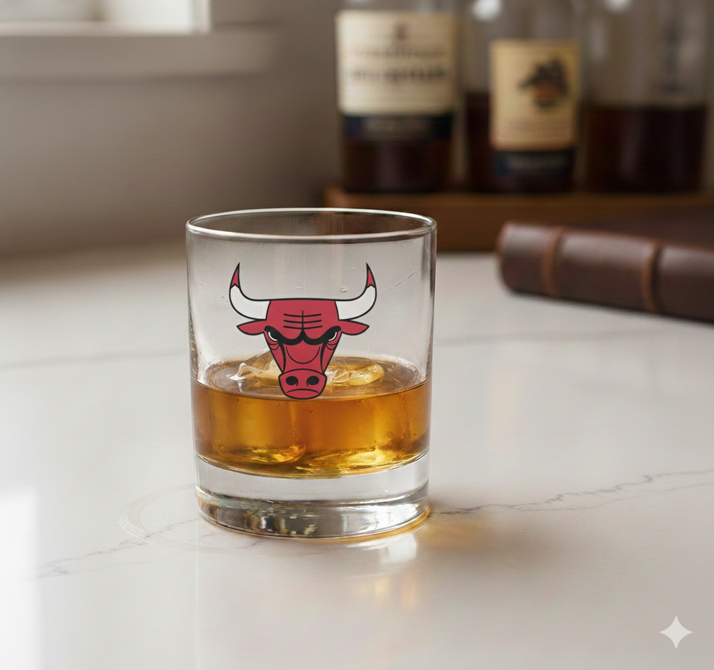 Chicago Bulls Rocks Glass – Classic Fan Drinkware