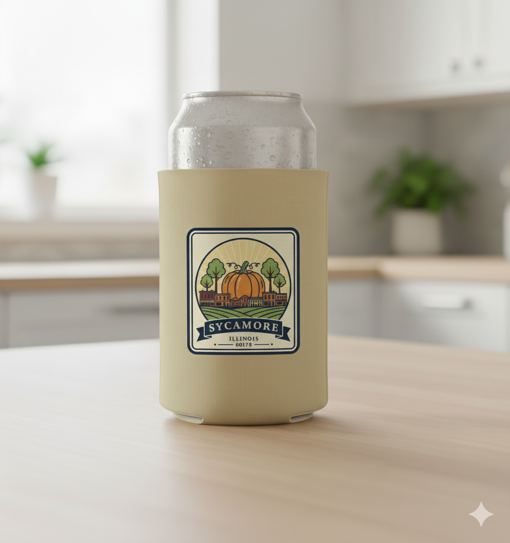 Sycamore Hometown Can Koozie