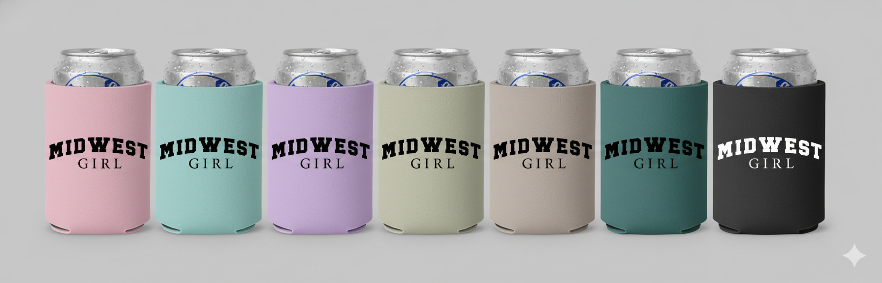 Midwest Girl Can Koozie – Retro Varsity Style
