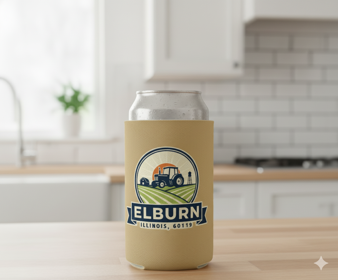 Elburn Hometown Can Koozie