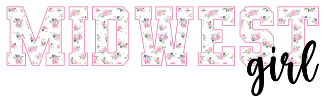 White Floral “MIDWEST GIRL” Canvas Tote Bag