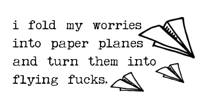“Paper Planes &amp; Flying F*cks” Canvas Tote Bag