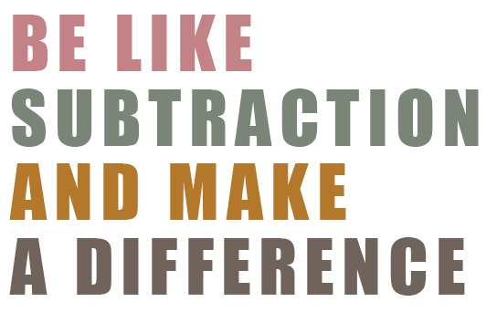 Be Like Subtraction and Make a Difference Pint Glass