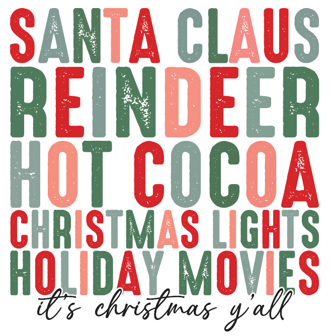 Christmas Favorites Pint Glass – Santa Claus, Reindeer, Hot Cocoa &amp; Holiday Cheer