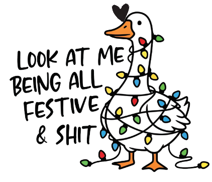 Festive Goose Holiday Can Koozie